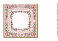 Pink Silver Fmk Centre 7in x 7in Square Insert Panel Sheet