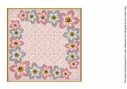 Pink Silver Fmk Corner 7in x 7in Square Insert Panel Sheet