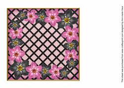 Black Pink Fmk Corner 7in x 7in Square Insert Panel Sheet