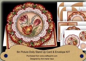 Tulips Happy Mothers Day 3D Picture Doily C & E Kit
