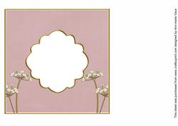 Dusky Pink Time Flower 7in x 7in Square Insert Panel Sheet