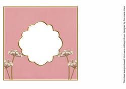 Pink Time Flower 7in x 7in Square Insert Panel Sheet