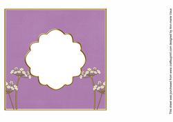 Purple Time Flower 7in x 7in Square Insert Panel Sheet