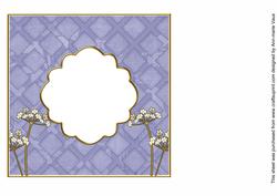 Blue Lattice Time Flower 7in x 7in Square Insert Panel