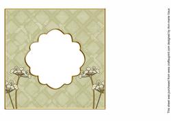 Cream Lattice Time Flower 7in x 7in Square Insert Panel