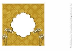Gold Lattice Time Flower 7in x 7in Square Insert Panel