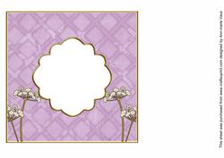 Lilac Lattice Time Flower 7in x 7in Square Insert Panel