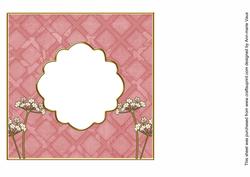 Pink Lattice Time Flower 7in x 7in Square Insert Panel