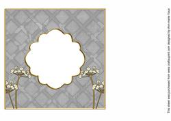 Silver Lattice Time Flower 7in x 7in Square Insert Panel