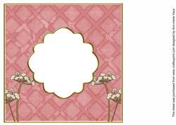 Pink Lattice Time Flower 8in X8in Square Insert Panel