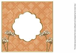 Borange Lattice Time Flower 8in X8in Square Insert Panel