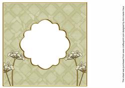 Cream Lattice Time Flower 8in X8in Square Insert Panel