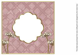 Dpink Lattice Time Flower 8in X8in Square Insert Panel