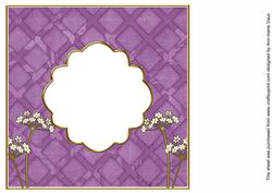 Purple Lattice Time Flower 8in X8in Square Insert Panel
