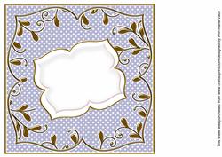 Blue Dotty Fancy 8in x 8in Square Insert Panel