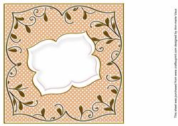 Borange Dotty Fancy 8in x 8in Square Insert Panel