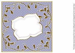 Dblue Dotty Fancy 8in x 8in Square Insert Panel