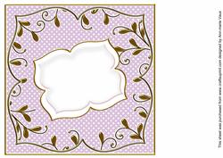 Lilac Dotty Fancy 8in x 8in Square Insert Panel