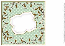 Mid Green Dotty Fancy 8in x 8in Square Insert Panel