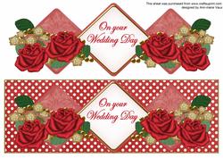 Red Rose Wedding Day Exlarge Dl Diamond Topper