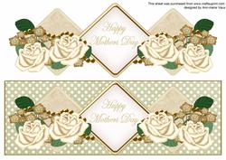 Cream Rose Mothers Day Exlarge Dl Diamond Topper