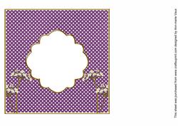 Purple Dotty Time Flower 7in x 7in Square Insert Panel