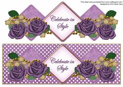 Purple Rose Celebrate in Style Exlarge Dl Diamond Topper