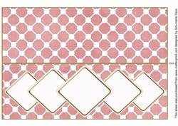 Pink Fence Lattice Diamond Ex Large Dl Folded Insert