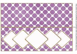 Purple Fence Lattice Diamond Ex Large Dl Folded Insert