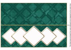 Peacock Shabby Lattice Diamond Ex Large Dl Folded Insert
