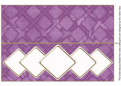 Purple Shabby Lattice Diamond Ex Large Dl Folded Insert