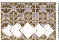 Blue Swirl Fleur Diamond Ex Large Dl Folded Insert