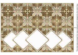 Cream Swirl Fleur Diamond Ex Large Dl Folded Insert