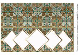 Peacock Swirl Fleur Diamond Ex Large Dl Folded Insert