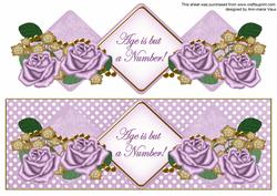 Lilac Rose Age is a Number Exlarge Dl Diamond Topper