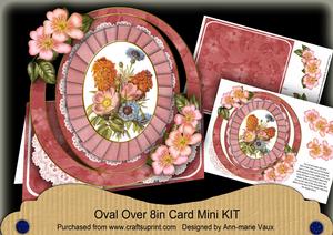 Blossom Floral Oval Over 3D Mini Card Kit