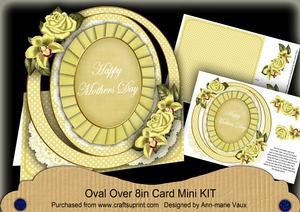 Lemon Mix Mothers Day Oval Over 3D Mini Card Kit