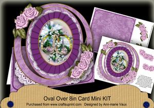 Lilac Rings Oval Over 3D Mini Card Kit