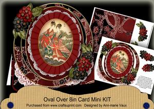 Oriental Ladies Oval Over 3D Mini Card Kit