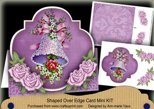 Lilac Wedding Bell Fancy Over 3D Mini Card Kit