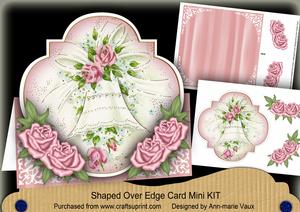 White Wedding Bell Fancy Over 3D Mini Card Kit