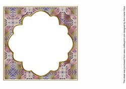 Blue Metal Fleur 7in x 7in Square Insert Panel