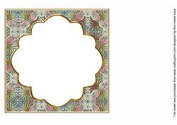 Dteal Metal Fleur 7in x 7in Square Insert Panel