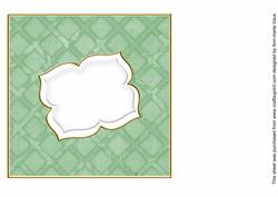 Mid Green Aged Lattice 7in x 7in Square Insert Panel