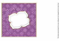 Purple Aged Lattice 7in x 7in Square Insert Panel