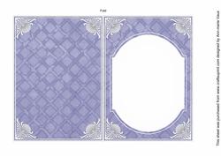 Blue Aged Lattice Fashion Base 7x5in Folded Insert