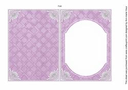 Lilac Aged Lattice Fashion Base 7x5in Folded Insert