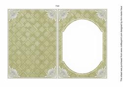 Olive Aged Lattice Fashion Base 7x5in Folded Insert
