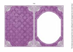 Purple Aged Lattice Fashion Base 7x5in Folded Insert