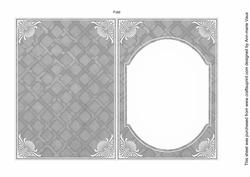 Silver Aged Lattice Fashion Base 7x5in Folded Insert